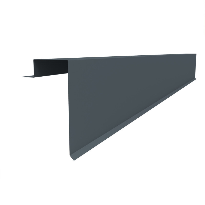 Rive sur mur pour plaque acier bleu longueur 2,10m