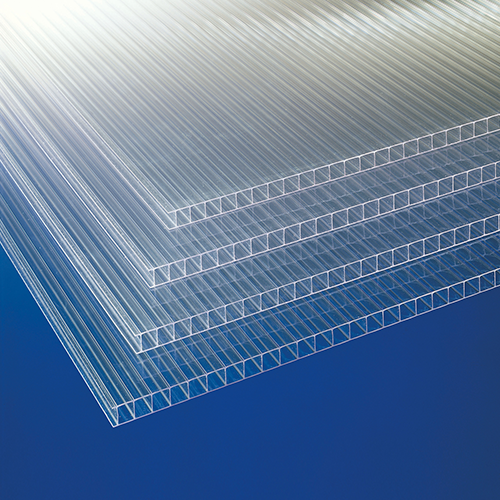 Plaque polycarbonate alvéolaire transparent et opaque 16 mm - 0,98 x 1,5 m  - Dhaze